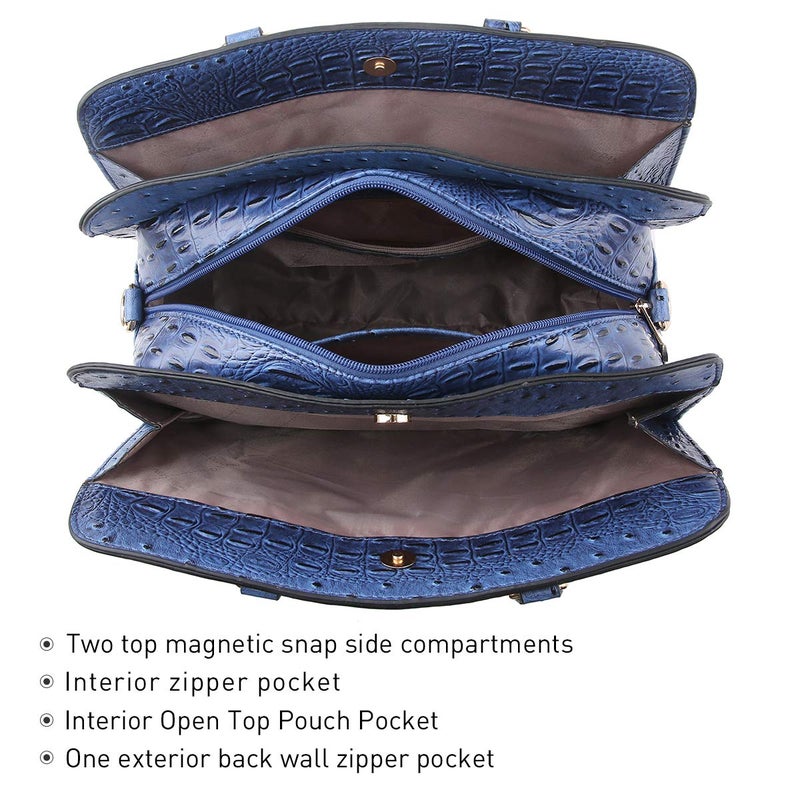 DASEIN Women Handbag Wallet Tote Shoulder Hobo Bag Top Handle Satchel Purse Set 2pcs with 3 Compartments - Image 3